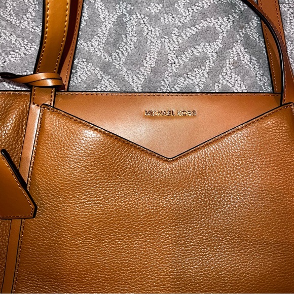 Michael Kors Chestnut Leather Shoulder Tote - Picture 9 of 13